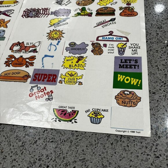 2 Sheets Vintage Wacky Stickers 1980s Teacher Crafting Retro - Picture 3 of 10